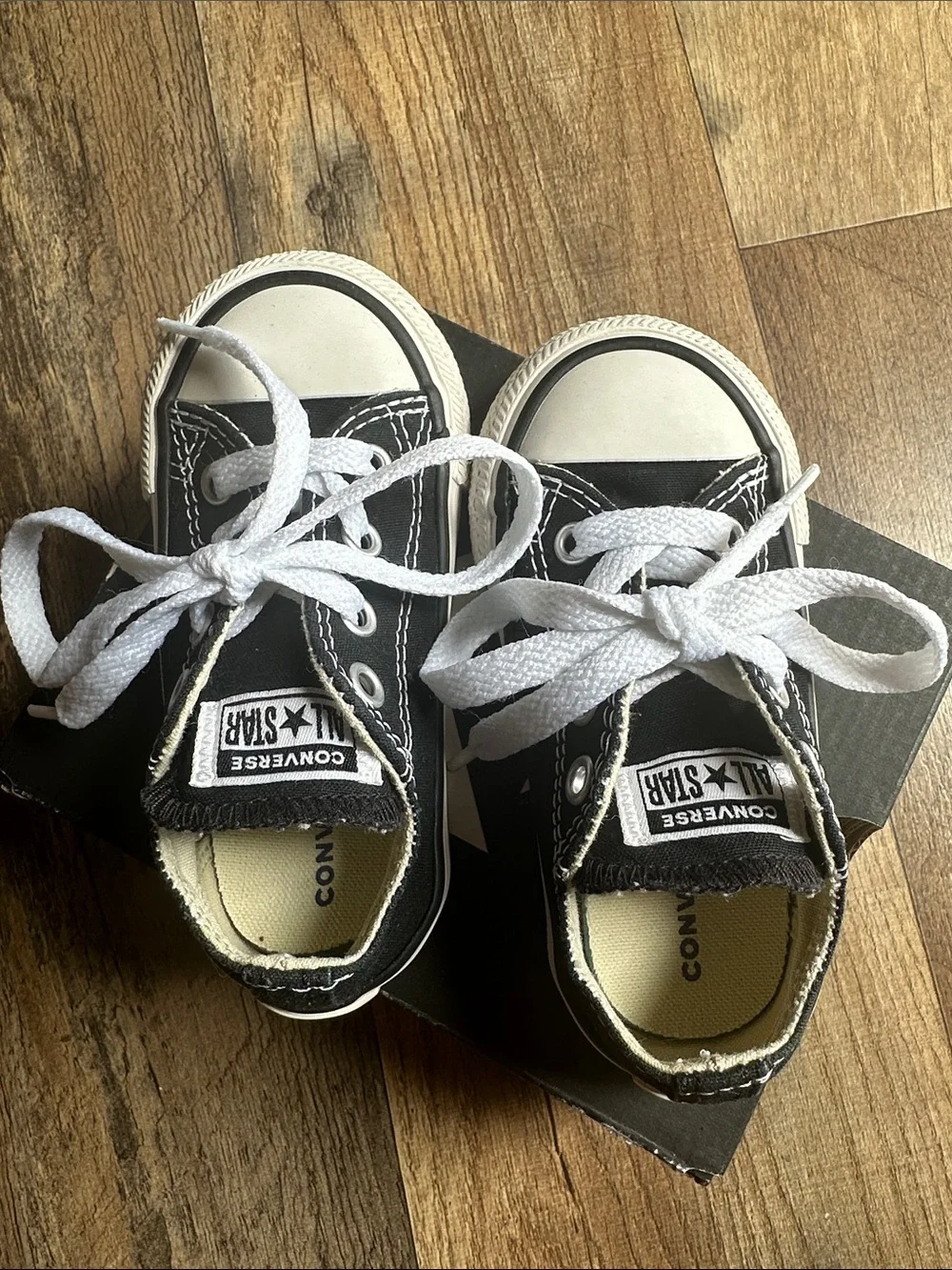 Converse Kids Black & White Low Top Sneakers